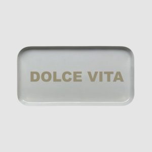 Plateau rectangle message « Dolce Vita » – Opjet