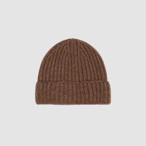 Bonnet femme en laine mérinos et coton – Châtaigne – Émile et Ida