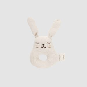 Hochet Lapin Écru – Main Sauvage