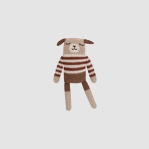 Doudou chien – Marinière sienne – Main Sauvage