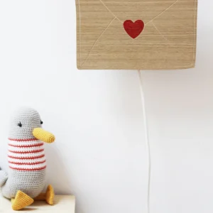 Applique bébé lettre d'amour en bois