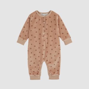 Combinaison velours cerise poudre – Emile et Ida